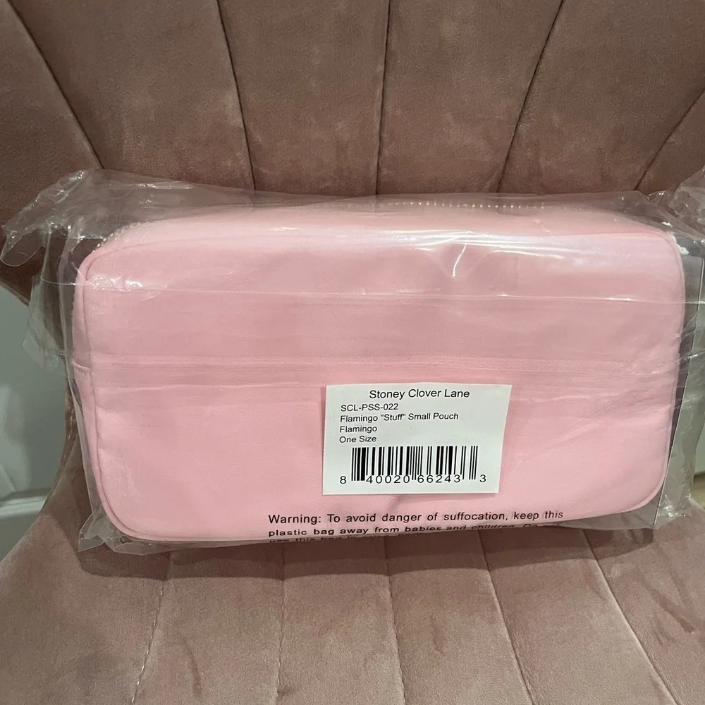 NWT Stoney Clover Lane Stuff Small Pouch Flamingo Pink